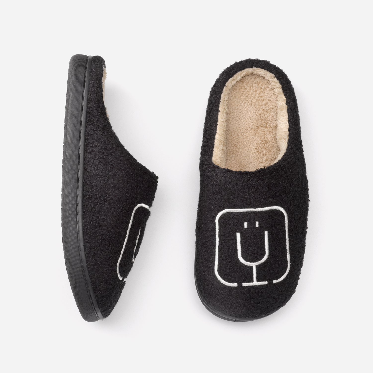 brumate-fuzzy-slippers-black-n7 apparel-slippers-above.png